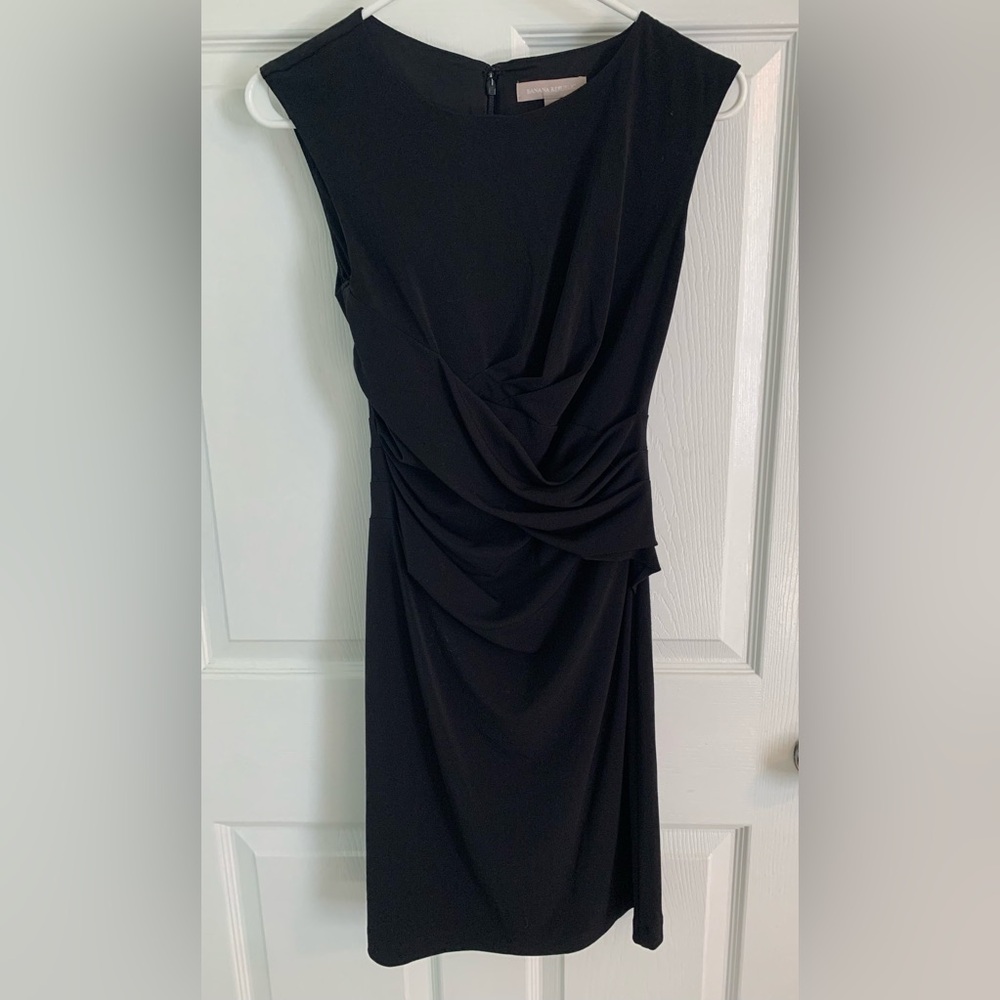 Black cap sleeve dress
